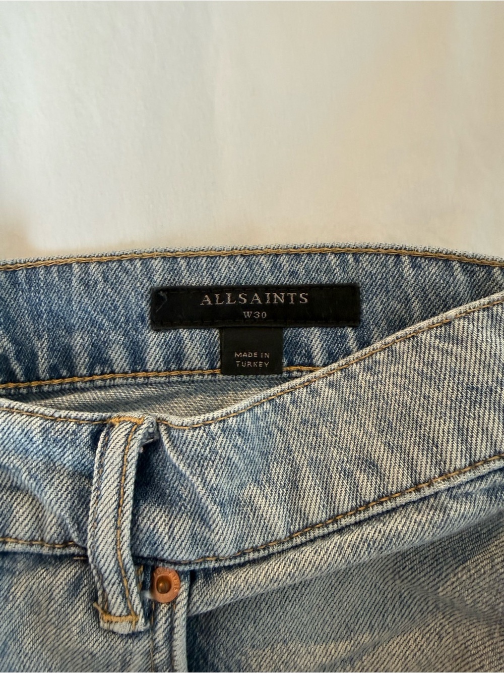 All Saints High-Rise Light Blue Denim Jeans